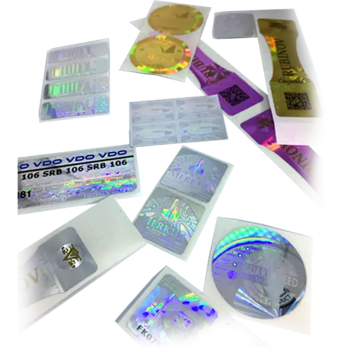 Samples of holograms and security labels
